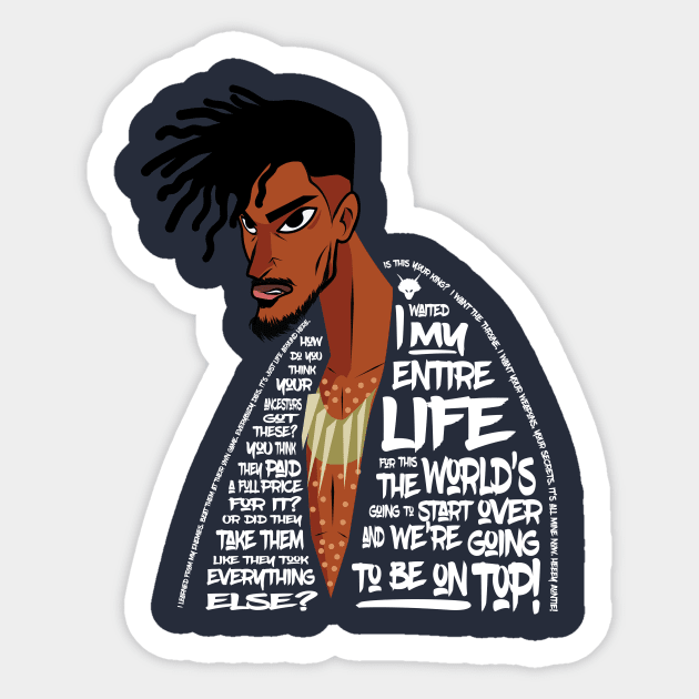 Killmonger's Words Sticker by Jones Factory